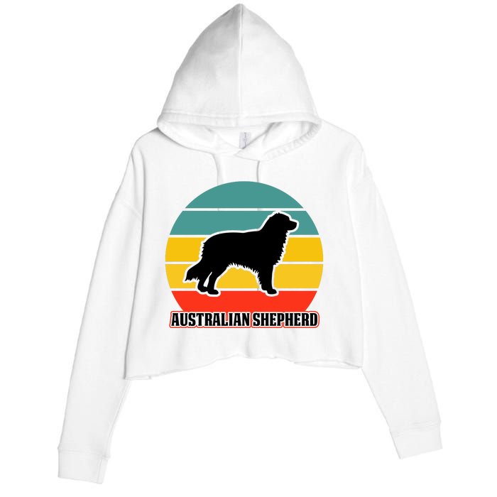 Australian Shepherd Dog Lover Graphic Crop Fleece Hoodie