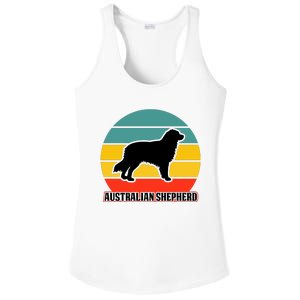 Australian Shepherd Dog Lover Graphic Ladies PosiCharge Competitor Racerback Tank