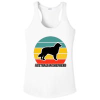 Australian Shepherd Dog Lover Graphic Ladies PosiCharge Competitor Racerback Tank