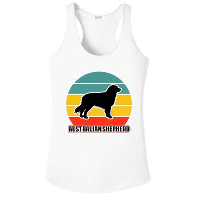 Australian Shepherd Dog Lover Graphic Ladies PosiCharge Competitor Racerback Tank