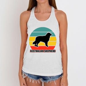 Australian Shepherd Dog Lover Graphic Women's Knotted Racerback Tank