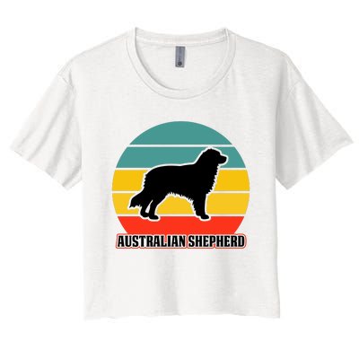 Australian Shepherd Dog Lover Graphic Women's Crop Top Tee