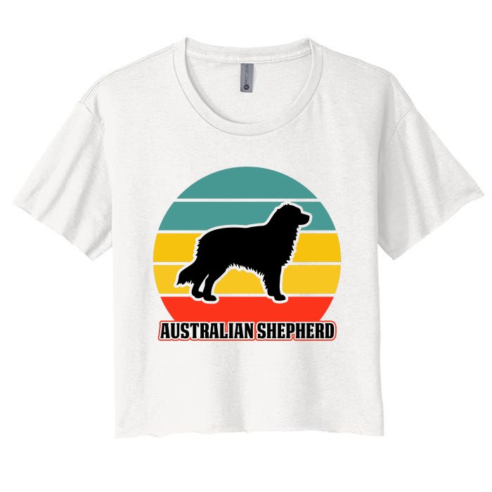 Australian Shepherd Dog Lover Graphic Women's Crop Top Tee