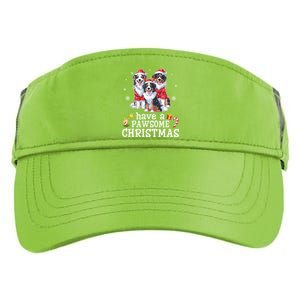 Australian Shepherd Dogs Merry Day Have A Pawsome Christmas Gift Adult Drive Performance Visor