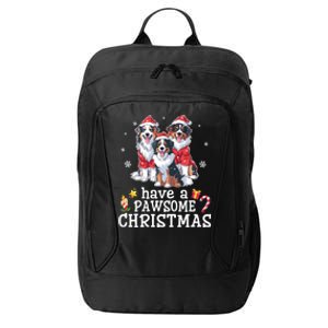 Australian Shepherd Dogs Merry Day Have A Pawsome Christmas Gift City Backpack