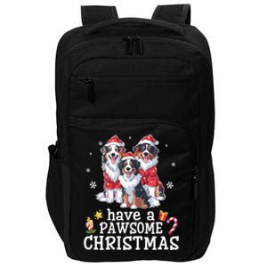 Australian Shepherd Dogs Merry Day Have A Pawsome Christmas Gift Impact Tech Backpack