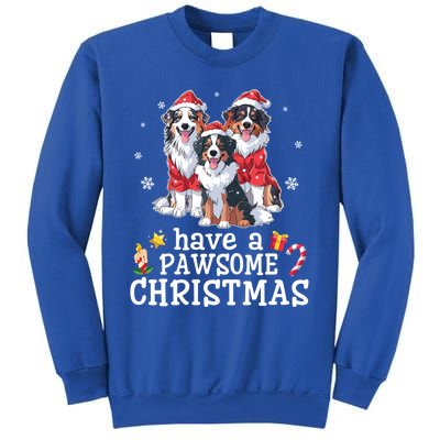 Australian Shepherd Dogs Merry Day Have A Pawsome Christmas Gift Sweatshirt