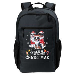 Australian Shepherd Dogs Merry Day Have A Pawsome Christmas Gift Daily Commute Backpack