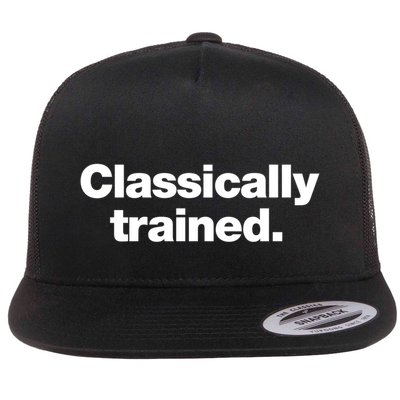 A Simple Design That Says Classically Trained Gift Flat Bill Trucker Hat