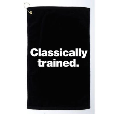 A Simple Design That Says Classically Trained Gift Platinum Collection Golf Towel