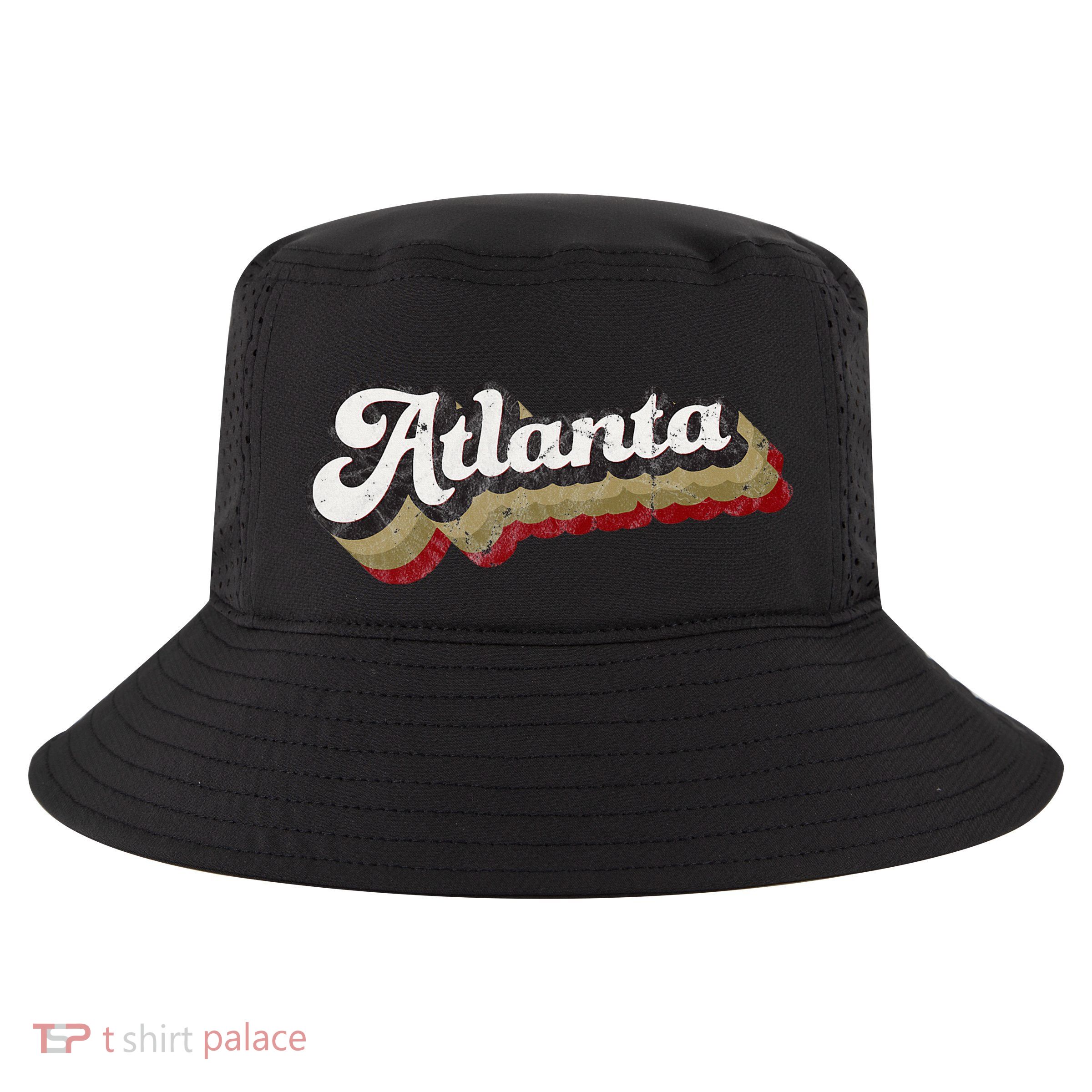 Atlanta Soccer Distressed Retro Baseball Script 404 United Cool Comfort Performance Bucket Hat