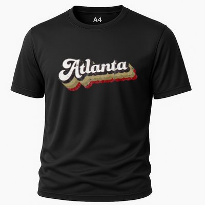 Atlanta Soccer Distressed Retro Baseball Script 404 United Performance Shirt