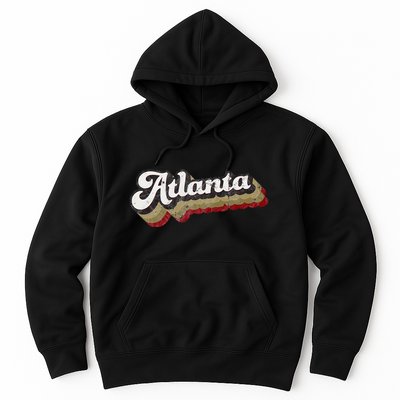 Atlanta Soccer Distressed Retro Baseball Script 404 United Hoodie