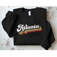 Atlanta Soccer Distressed Retro Baseball Script 404 United Sweatshirt