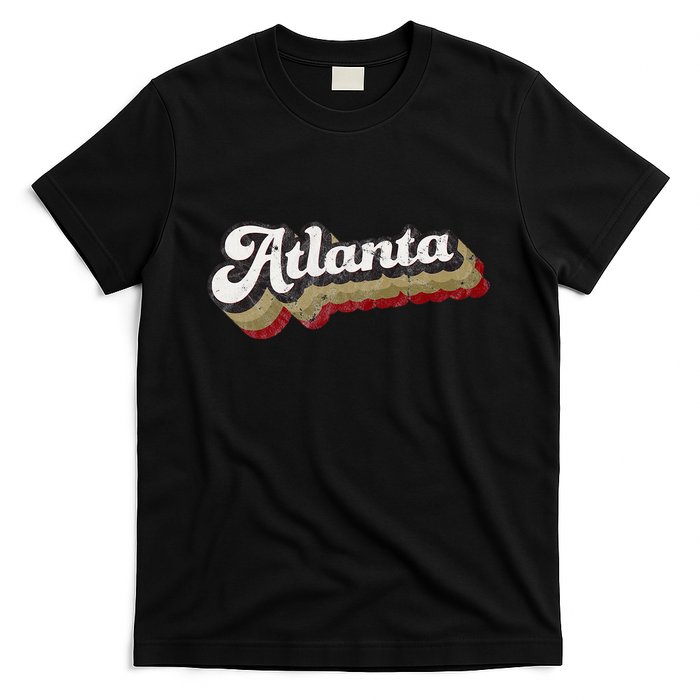 Atlanta Soccer Distressed Retro Baseball Script 404 United T-Shirt