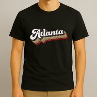 Atlanta Soccer Distressed Retro Baseball Script 404 United T-Shirt