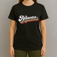 Atlanta Soccer Distressed Retro Baseball Script 404 United T-Shirt
