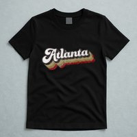 Atlanta Soccer Distressed Retro Baseball Script 404 United T-Shirt