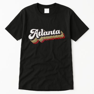 Atlanta Soccer Distressed Retro Baseball Script 404 United Tall T-Shirt