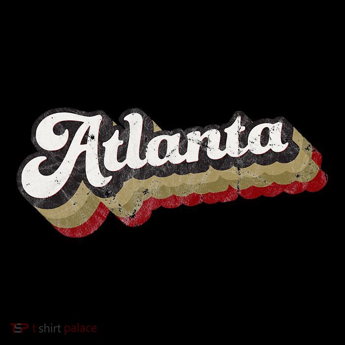 Atlanta Soccer Distressed Retro Baseball Script 404 United Tall T-Shirt