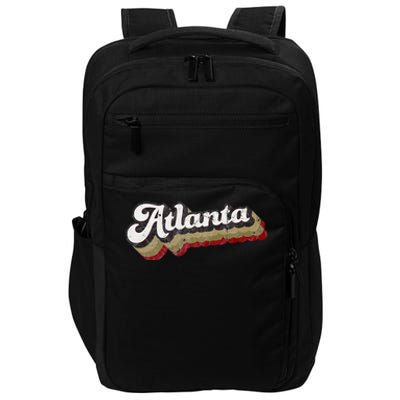 Atlanta Soccer Distressed Retro Baseball Script 404 United Impact Tech Backpack