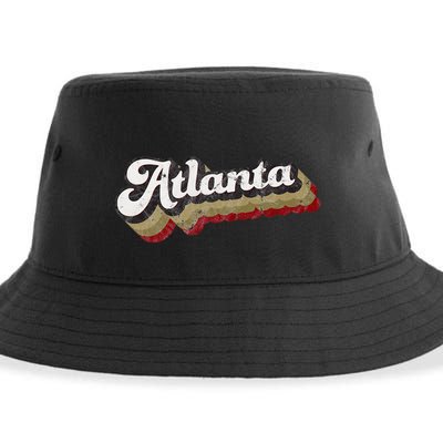 Atlanta Soccer Distressed Retro Baseball Script 404 United Sustainable Bucket Hat