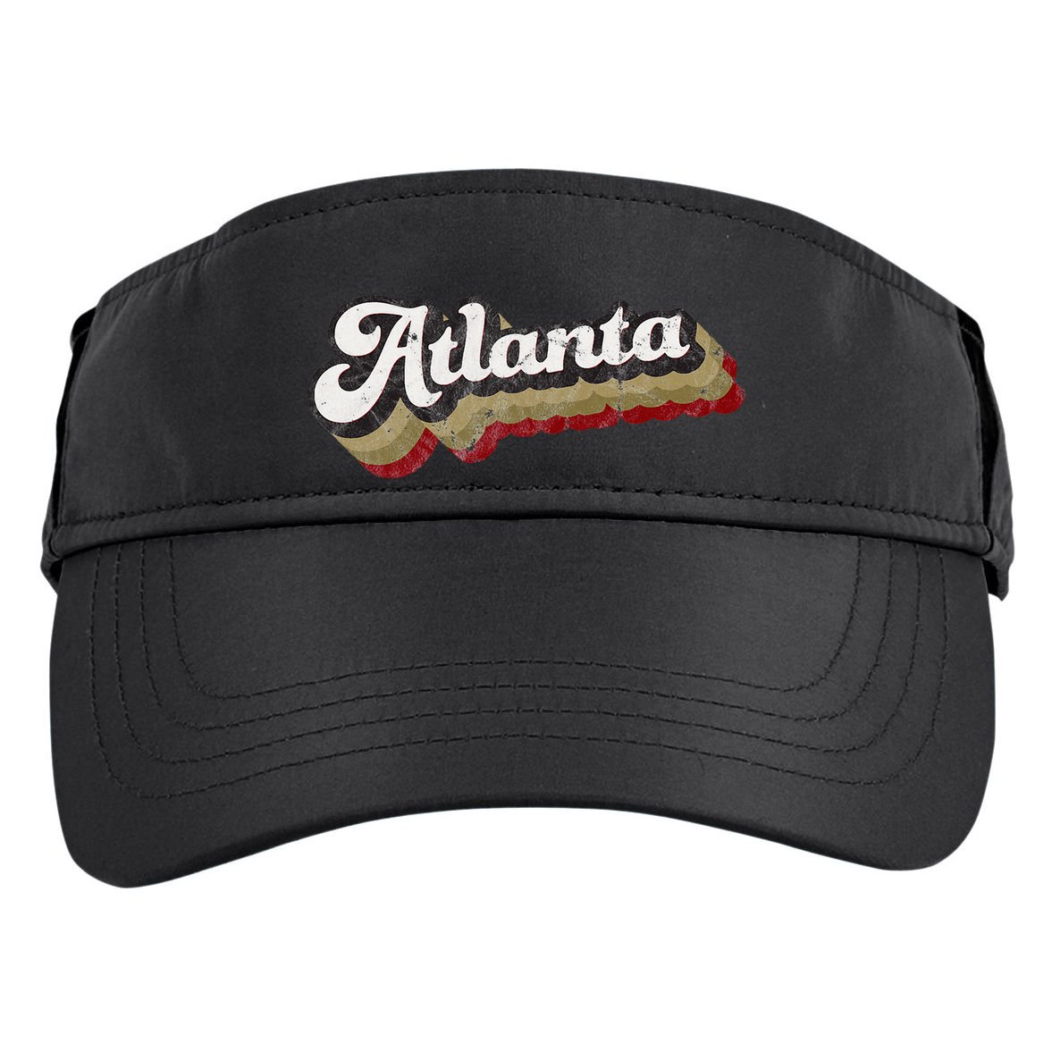 Atlanta Soccer Distressed Retro Baseball Script 404 United Adult Drive Performance Visor