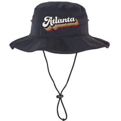 Atlanta Soccer Distressed Retro Baseball Script 404 United Bucket Hat