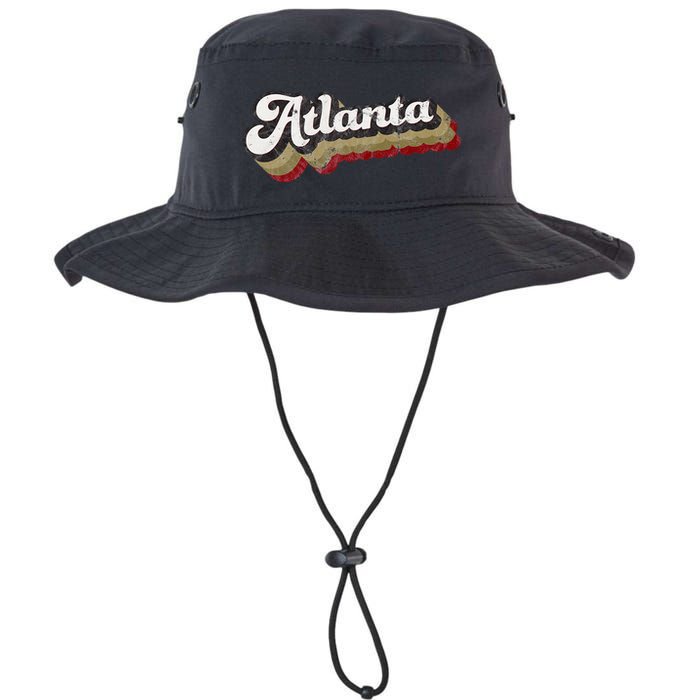 Atlanta Soccer Distressed Retro Baseball Script 404 United Bucket Hat