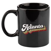 Atlanta Soccer Distressed Retro Baseball Script 404 United 11oz C Handle Ceramic Mug