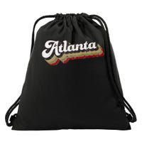 Atlanta Soccer Distressed Retro Baseball Script 404 United Drawstring Bag