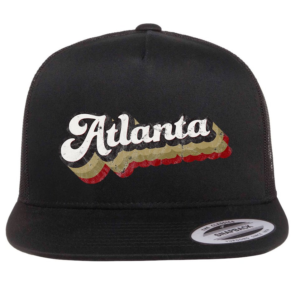 Atlanta Soccer Distressed Retro Baseball Script 404 United Flatbill Hat