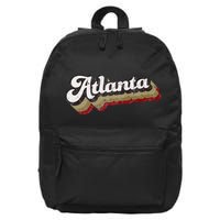 Atlanta Soccer Distressed Retro Baseball Script 404 United 16 in Basic Backpack