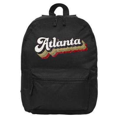 Atlanta Soccer Distressed Retro Baseball Script 404 United 16 in Basic Backpack