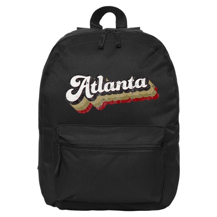 Atlanta Soccer Distressed Retro Baseball Script 404 United 16 in Basic Backpack