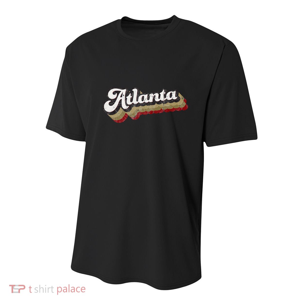 Atlanta Soccer Distressed Retro Baseball Script 404 United Youth Performance Sprint T-Shirt