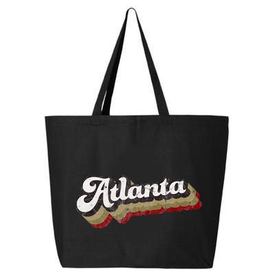 Atlanta Soccer Distressed Retro Baseball Script 404 United 25L Jumbo Tote
