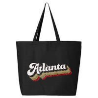 Atlanta Soccer Distressed Retro Baseball Script 404 United 25L Jumbo Tote