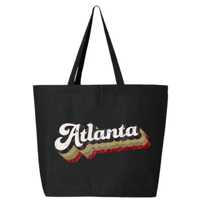 Atlanta Soccer Distressed Retro Baseball Script 404 United 25L Jumbo Tote