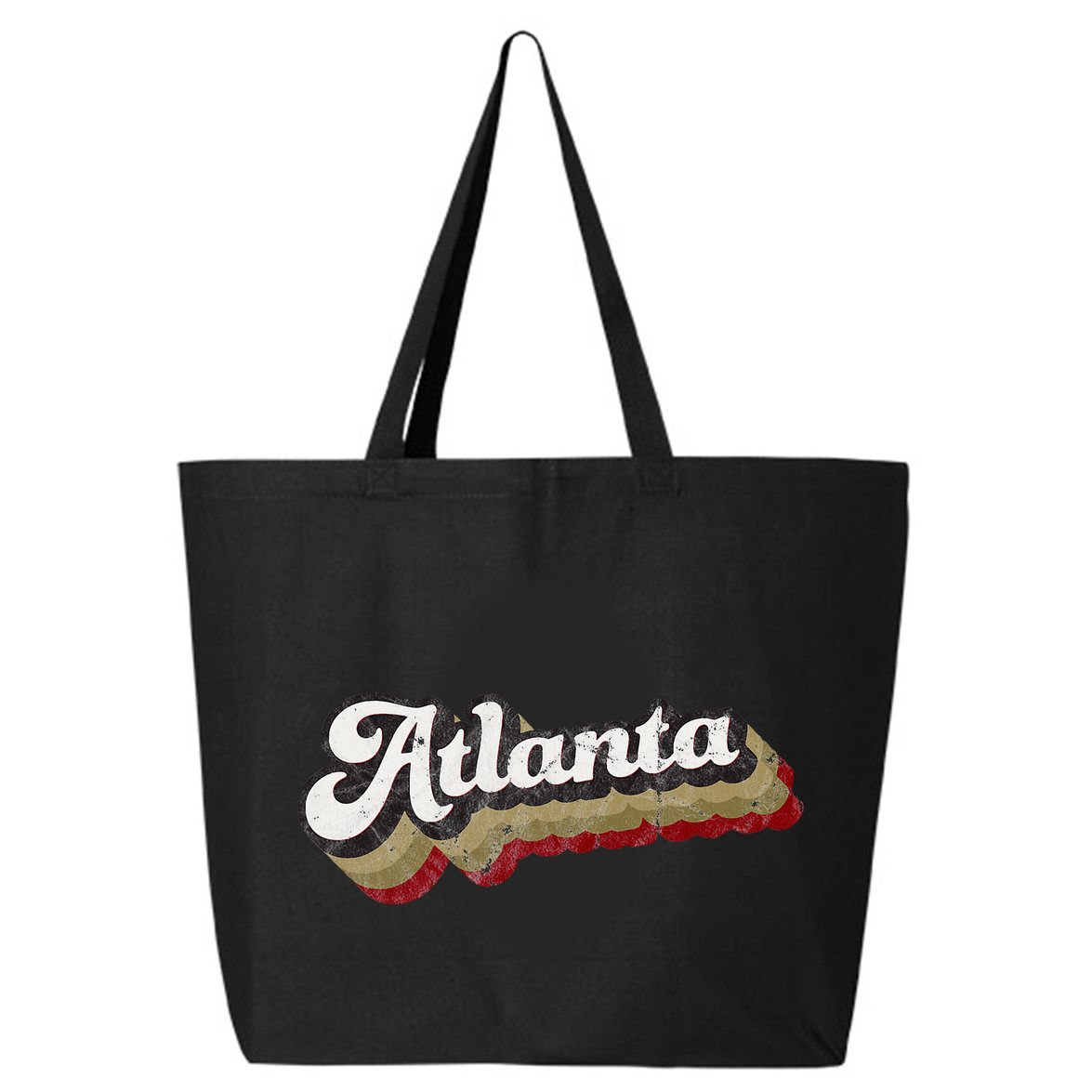 Atlanta Soccer Distressed Retro Baseball Script 404 United 25L Jumbo Tote