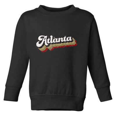 Atlanta Soccer Distressed Retro Baseball Script 404 United Toddler Sweatshirt