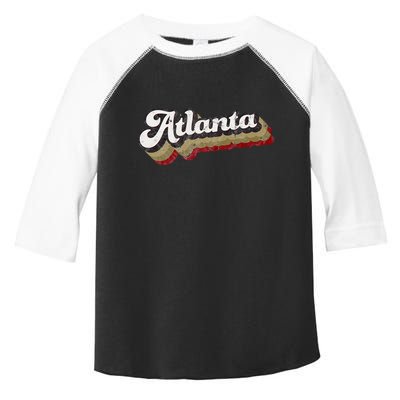 Atlanta Soccer Distressed Retro Baseball Script 404 United Toddler Fine Jersey T-Shirt
