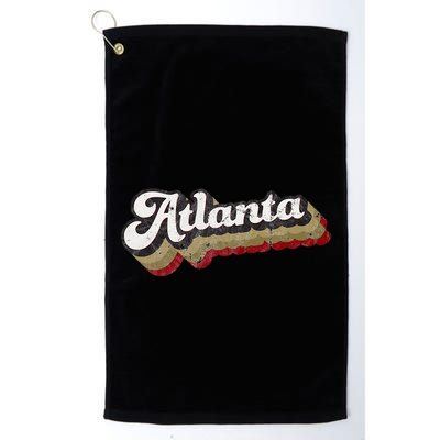 Atlanta Soccer Distressed Retro Baseball Script 404 United Golf Towel