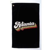 Atlanta Soccer Distressed Retro Baseball Script 404 United Golf Towel