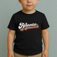 Atlanta Soccer Distressed Retro Baseball Script 404 United Toddler T-Shirt