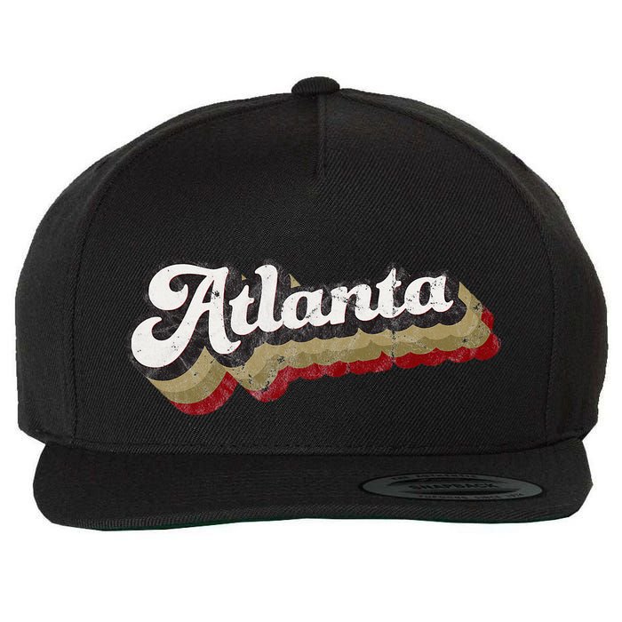 Atlanta Soccer Distressed Retro Baseball Script 404 United Wool Snapback Cap
