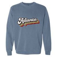 Atlanta Soccer Distressed Retro Baseball Script 404 United Garment-Dyed Sweatshirt