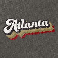Atlanta Soccer Distressed Retro Baseball Script 404 United Cotton Canvas Backpack
