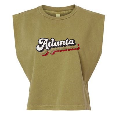 Atlanta Soccer Distressed Retro Baseball Script 404 United Garment-Dyed Women's Muscle Tee