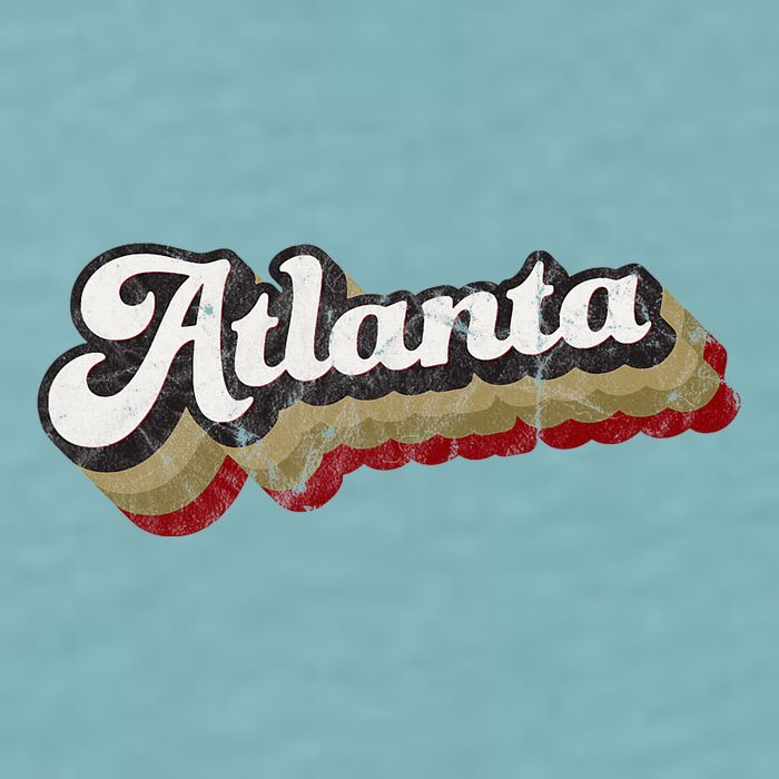 Atlanta Soccer Distressed Retro Baseball Script 404 United Sueded Cloud Jersey T-Shirt
